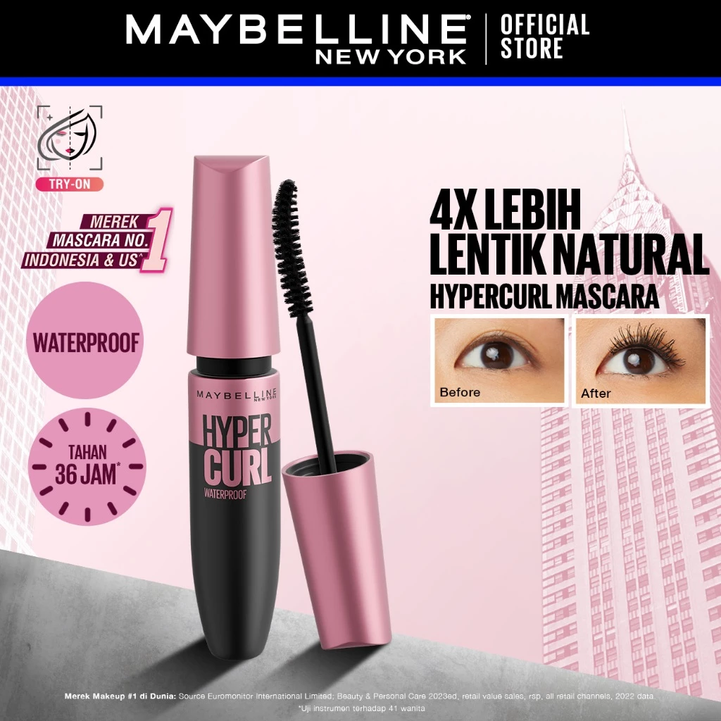 Volume Express Hypercurl Waterproof Mascara Make Up 