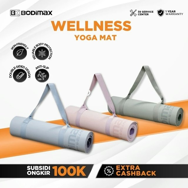 BODIMAX WELLNESS TPE Yoga Mat 8mm
