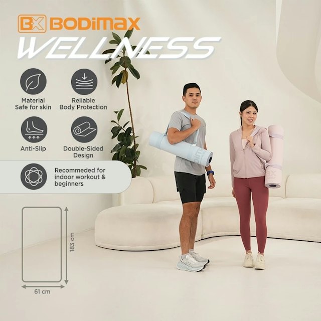 BODIMAX WELLNESS TPE Yoga Mat 8mm