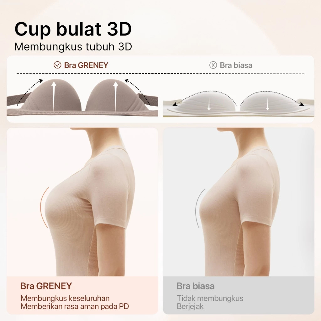 GRENEY Gbras Wireless Push Up Seamless Bra | 89849 6枚目