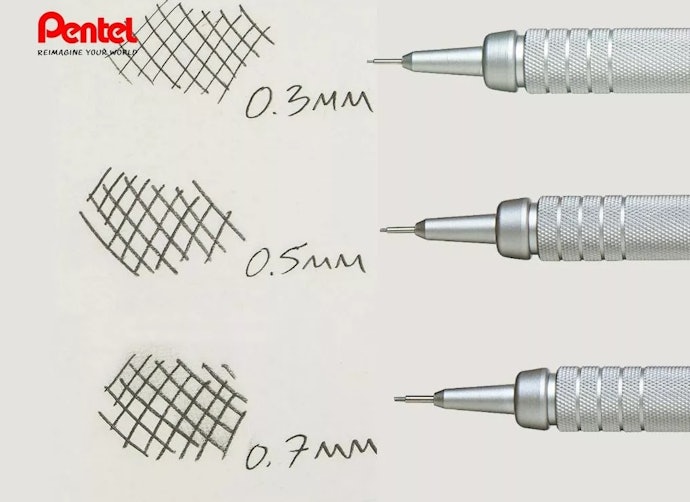 Perbedaan pensil mekanik 0,3 mm, 0,5 mm, dan 0,7 mm