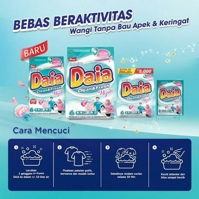 Keunggulan deterjen Daia
