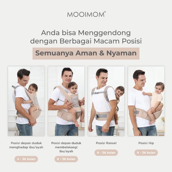 Gendongan hipseat untuk usia berapa?
