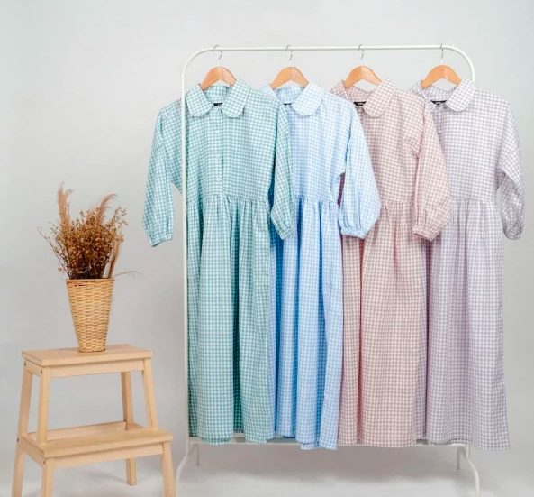 Model terbaru gamis katun Jepang saat ini seperti apa?