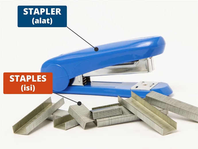 Apa perbedaan stapler dan staples?