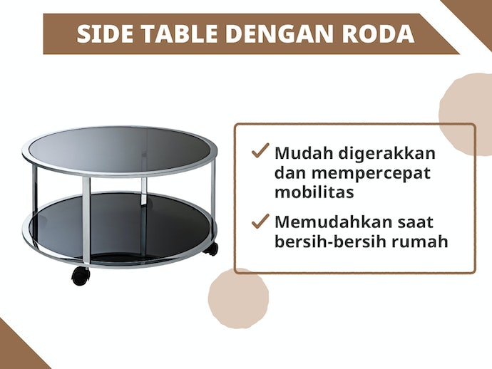 Agar lebih praktis, carilah meja yang portable dan dilengkapi storage