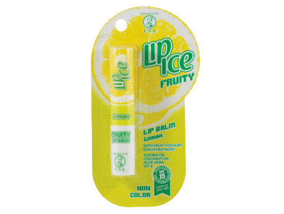 Lip Ice Fruity: Lip balm tanpa warna yang memiliki aroma buah