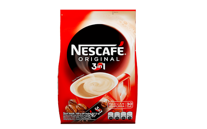 Nescafe 3 in 1, kopi instan plus gula dan krimer