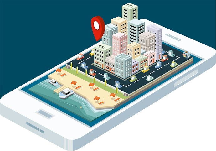3D, menampilkan maps dengan berbagai perspektif