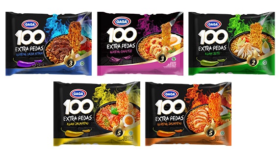 Gaga Mie 100 Hot Series: Tentukan sendiri level pedas sesuai selera
