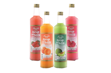 Marjan Boudoin Syrup with Milk: Mengandung susu sehingga rasanya lebih creamy