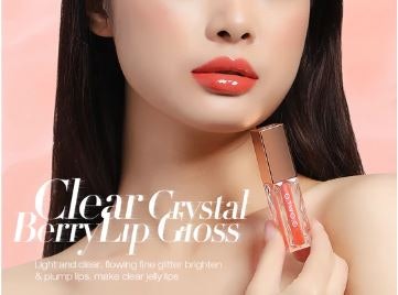 Lip gloss, dapat digunakan sendiri atau dipadukan dengan lipstik lain