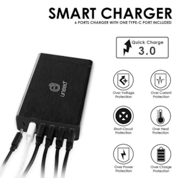Uneed 6 Ports Smart Charger Translation missing: id.activerecord.decorators.item_part_image/alt