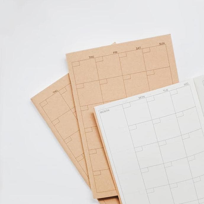 Simple Basic Monthly Planner A5 Translation missing: id.activerecord.decorators.item_part_image/alt