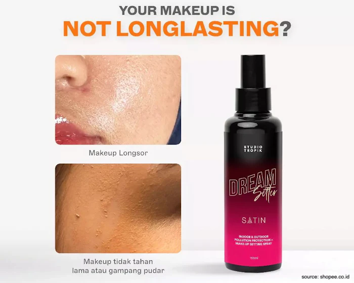 PT Parvis Magna Jaya Studio Tropik DreamSetter Satin Make-up Setting Spray 130 ml Translation missing: id.activerecord.decorators.item_part_image/alt