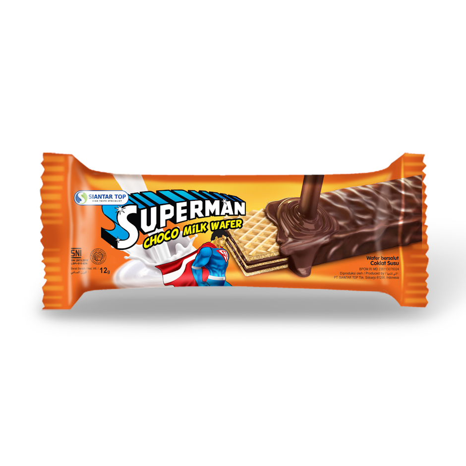 Siantar Top Superman Choco Milk Wafer Translation missing: id.activerecord.decorators.item_part_image/alt