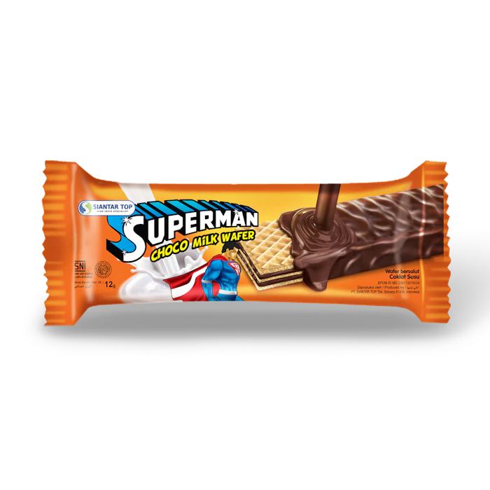 Siantar Top Superman Choco Milk Wafer Translation missing: id.activerecord.decorators.item_part_image/alt