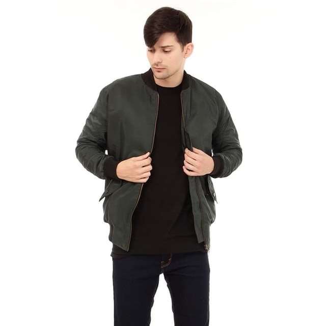 Cottonology  Dark Green Bomber Jaket Translation missing: id.activerecord.decorators.item_part_image/alt