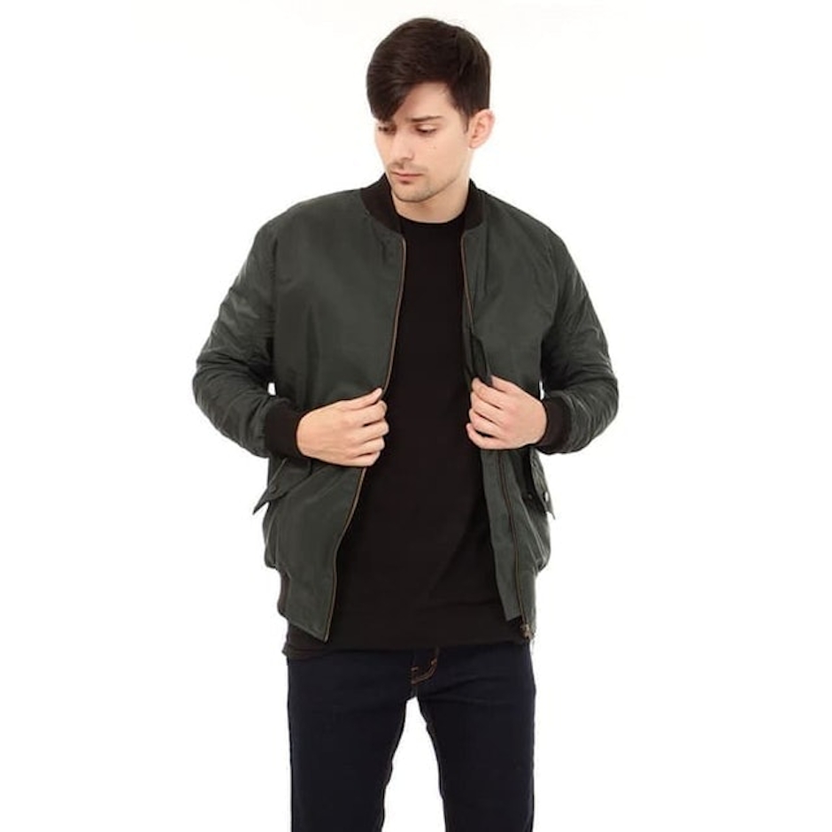 Cottonology Dark Green Bomber Jaket Translation missing: id.activerecord.decorators.item_part_image/alt