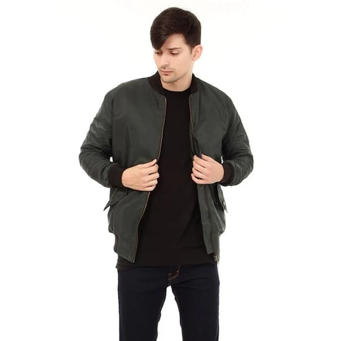 Cottonology Dark Green Bomber Jaket Translation missing: id.activerecord.decorators.item_part_image/alt