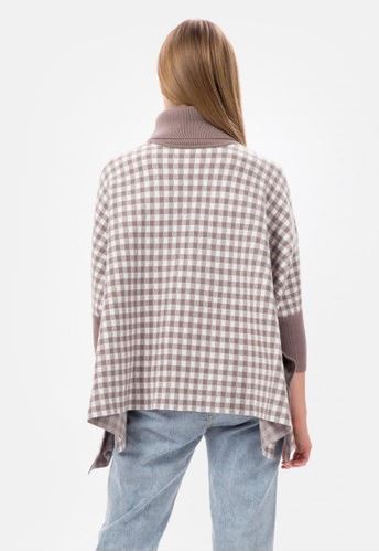 MKY Clothing  Brown Plaid Knit Turtleneck Sweater Translation missing: id.activerecord.decorators.item_part_image/alt