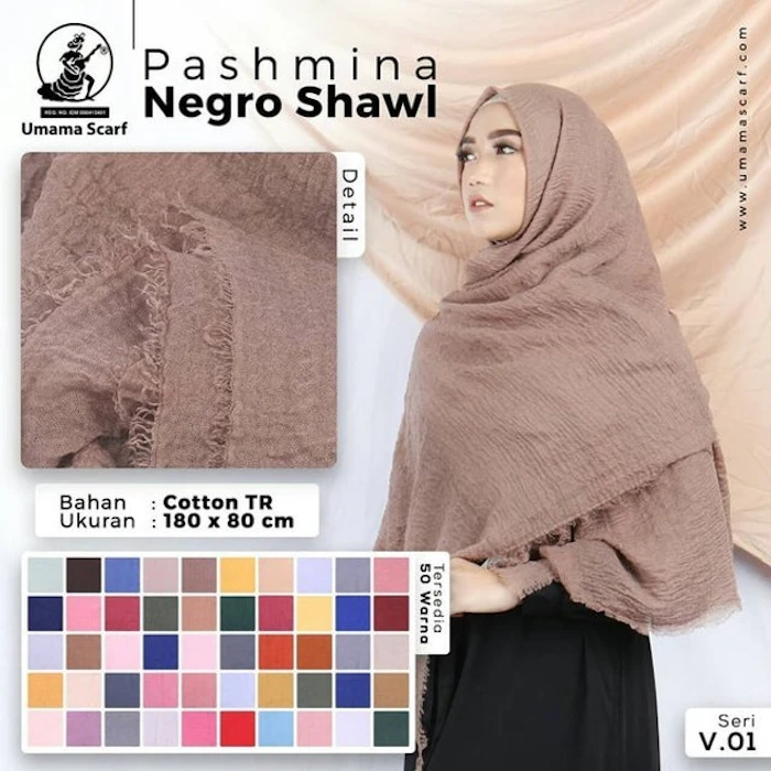 Umama Scarf Pashmina Negro Shawl Translation missing: id.activerecord.decorators.item_part_image/alt