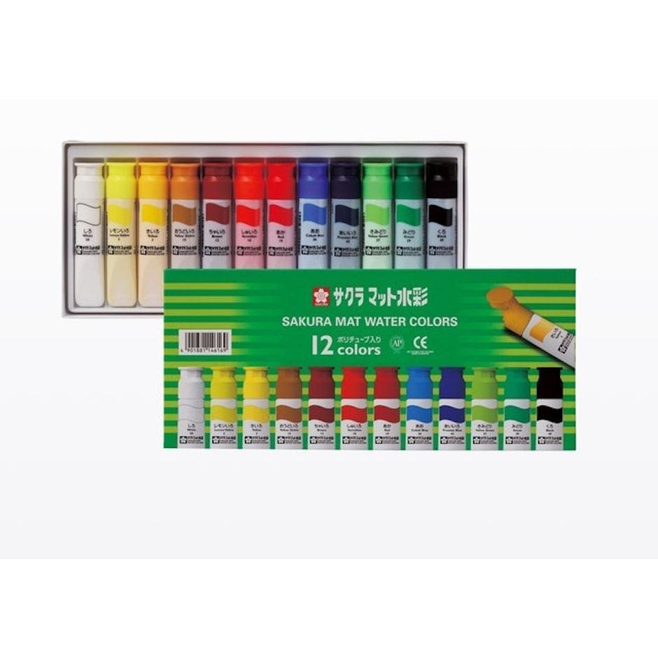 SAKURA COLOR PRODUCTS Mat Water Colors Plastic Tube Translation missing: id.activerecord.decorators.item_part_image/alt
