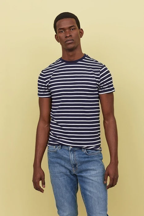 H&M Patterned T-shirt Muscle Fit Translation missing: id.activerecord.decorators.item_part_image/alt