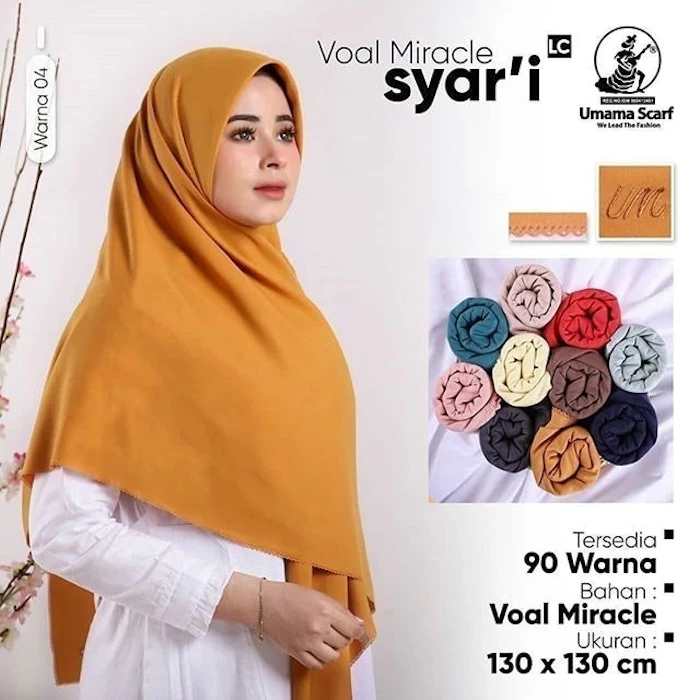 Umama Scarf Voal Miracle Plain Syar'i Translation missing: id.activerecord.decorators.item_part_image/alt