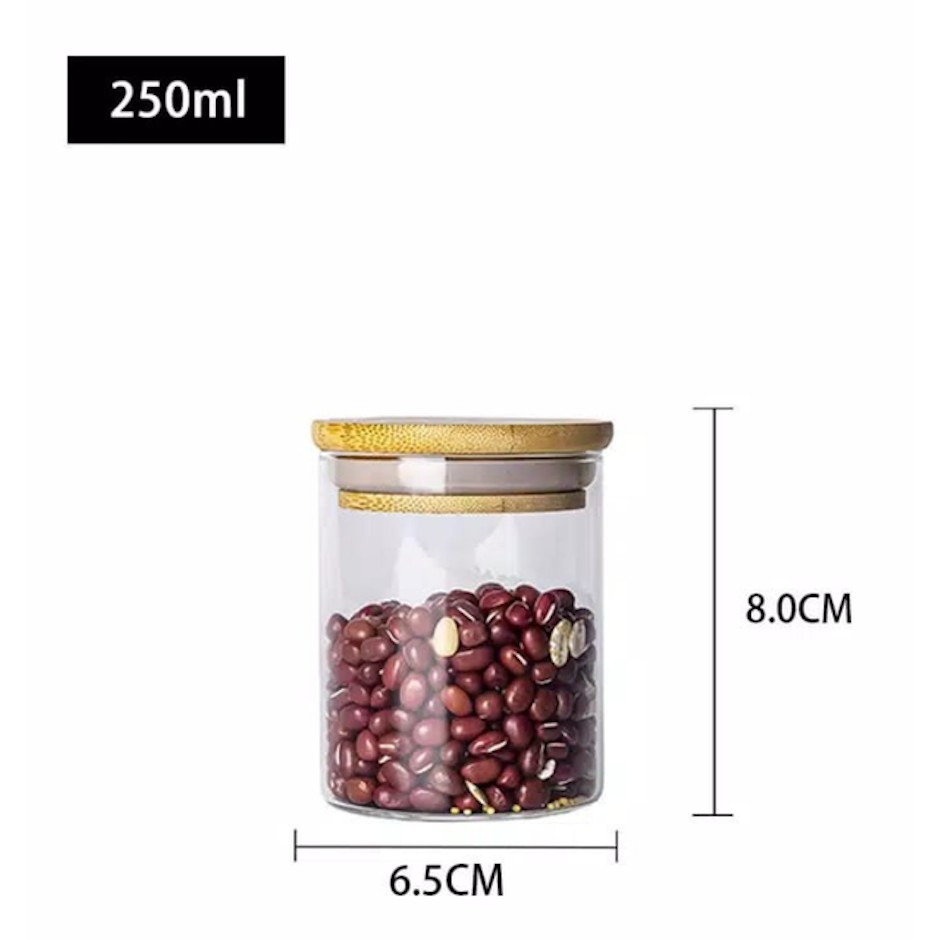 Glass Jar Bamboo Lid Translation missing: id.activerecord.decorators.item_part_image/alt