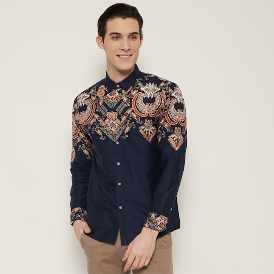 M231 Kemeja Pria Batik Warna Navy 1699 Translation missing: id.activerecord.decorators.item_part_image/alt