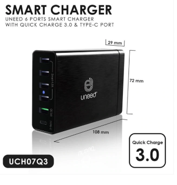 Uneed 6 Ports Smart Charger Translation missing: id.activerecord.decorators.item_part_image/alt