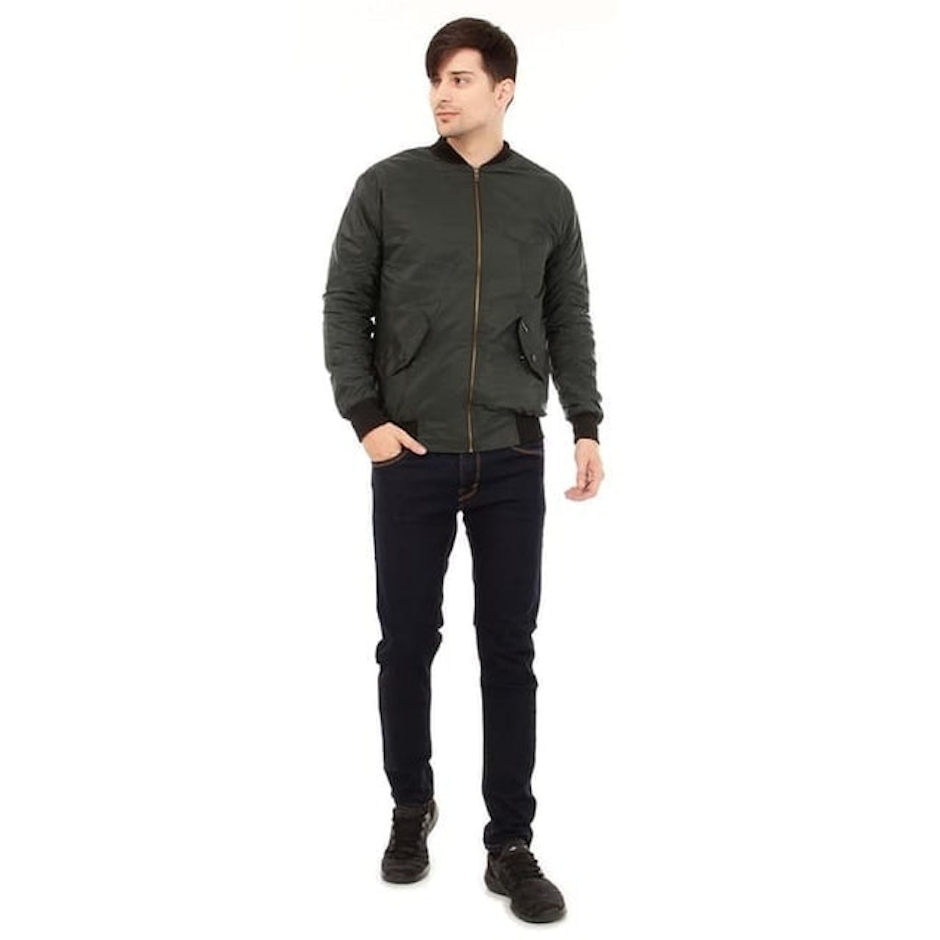 Cottonology Dark Green Bomber Jaket Translation missing: id.activerecord.decorators.item_part_image/alt