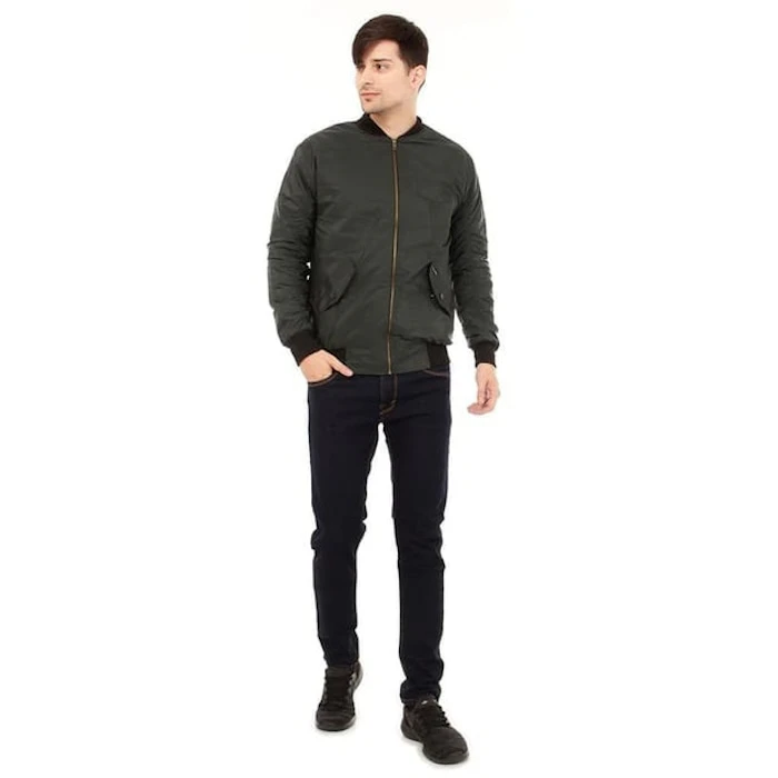 Cottonology Dark Green Bomber Jaket Translation missing: id.activerecord.decorators.item_part_image/alt