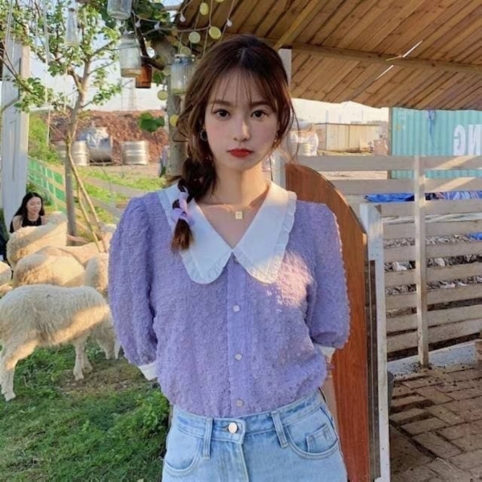 Lilac Blouse Korea Translation missing: id.activerecord.decorators.item_part_image/alt
