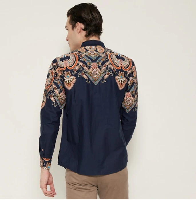 M231 Kemeja Pria Batik Warna Navy 1699 Translation missing: id.activerecord.decorators.item_part_image/alt