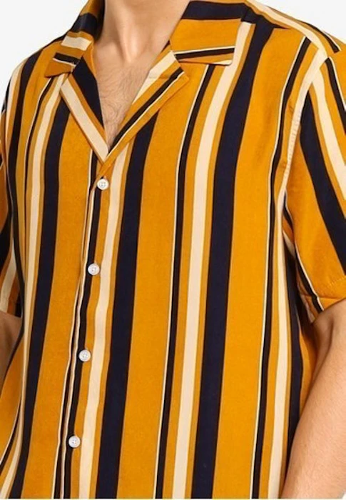ZALORA BASICS Basic Printed Revere Collar Shirt Translation missing: id.activerecord.decorators.item_part_image/alt