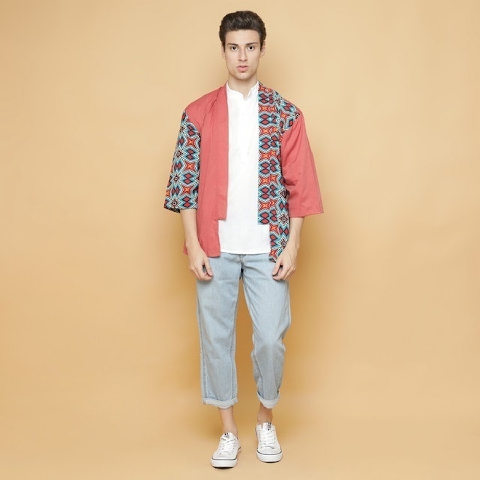 Oniisan Men's Solid-Printed Yukata Translation missing: id.activerecord.decorators.item_part_image/alt