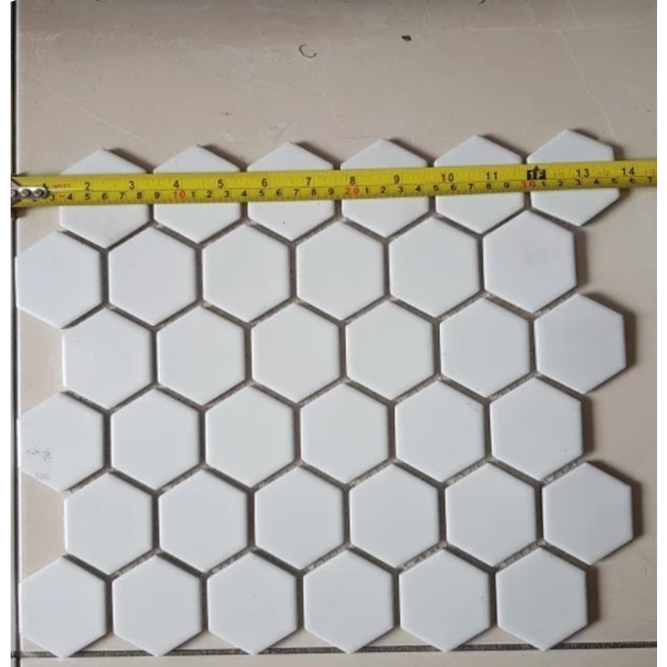 Mozaik Keramik Hexagon 5 cm Translation missing: id.activerecord.decorators.item_part_image/alt