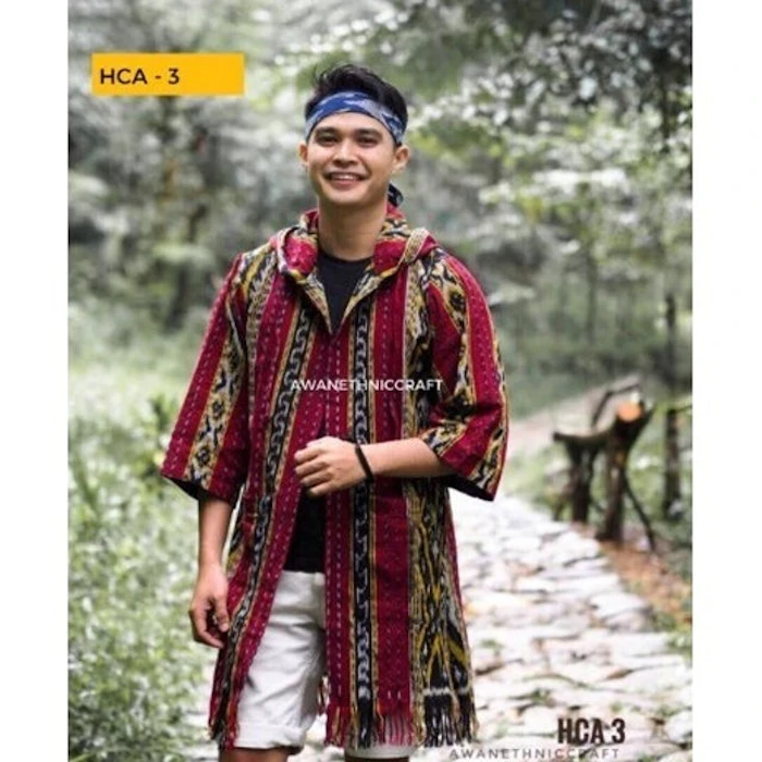 Awan Ethnic Craft Outer Cardigan with hoodie Bahan Asli Tenun (Unisex) Translation missing: id.activerecord.decorators.item_part_image/alt