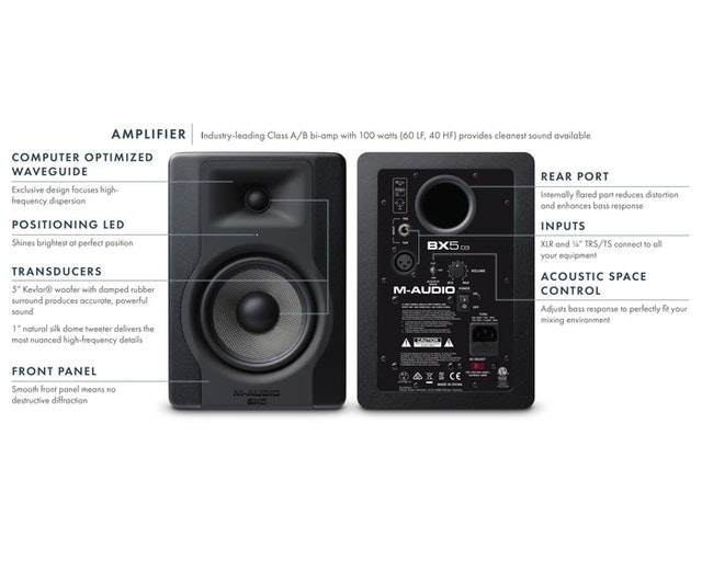 M-Audio 5" Powered Studio Reference Monitor  Translation missing: id.activerecord.decorators.item_part_image/alt