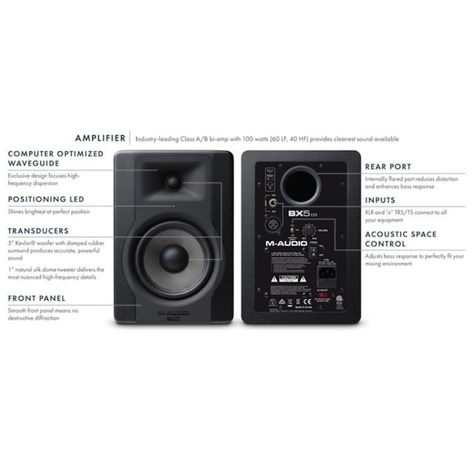 M-Audio 5" Powered Studio Reference Monitor Translation missing: id.activerecord.decorators.item_part_image/alt
