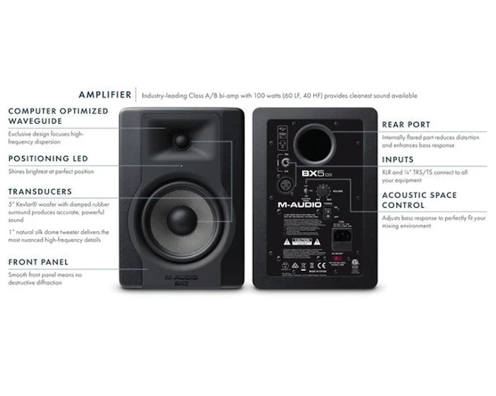 M-Audio 5" Powered Studio Reference Monitor Translation missing: id.activerecord.decorators.item_part_image/alt