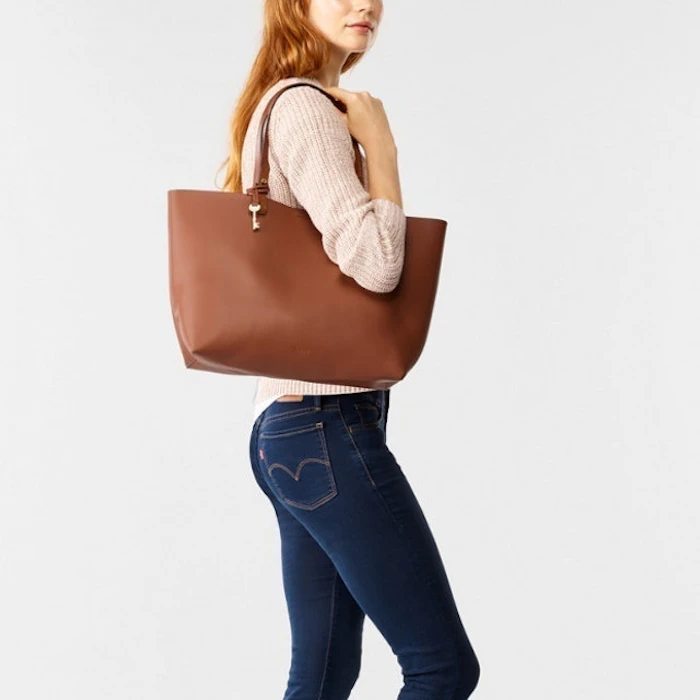 Fossil Rachel Tote - Brown Translation missing: id.activerecord.decorators.item_part_image/alt