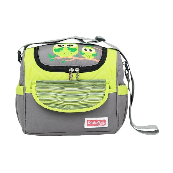Dialogue Baby Tas Medium + Tempat Botol Susu Owl Series DGT7236 - Hijau Translation missing: id.activerecord.decorators.item_part_image/alt