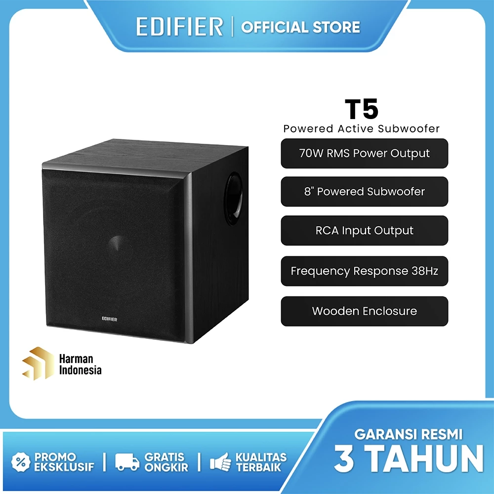 Edifier T5 Powered Active Subwoofer Translation missing: id.activerecord.decorators.item_part_image/alt