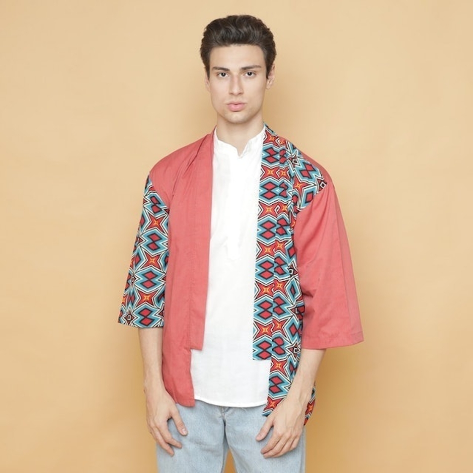 Oniisan Men's Solid-Printed Yukata Translation missing: id.activerecord.decorators.item_part_image/alt