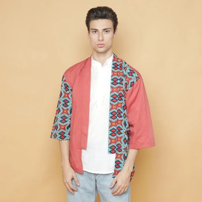 Oniisan Men's Solid-Printed Yukata Translation missing: id.activerecord.decorators.item_part_image/alt