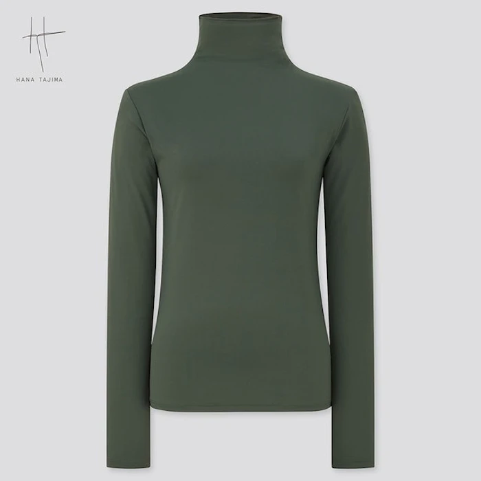 UNIQLO Women Airism Pullover UV Protection High Neck Lengan Panjang Translation missing: id.activerecord.decorators.item_part_image/alt