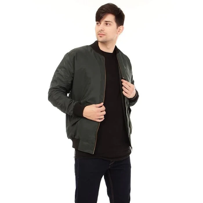 Cottonology Dark Green Bomber Jaket Translation missing: id.activerecord.decorators.item_part_image/alt